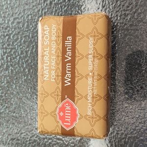 Lume Warm Vanilla Natural Soap for Face and Body - One Bar - NWT